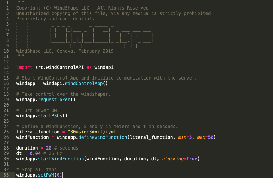 WindShape Software – WindControl Python API WindShape Software - WindControl Python API